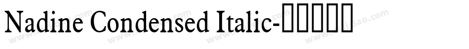 Nadine Condensed Italic字体转换